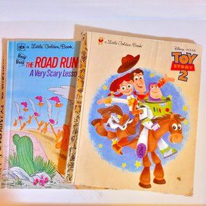 Vintage a Little Golden Book Lot- TOY STORY 2 & The ROADRUNNER